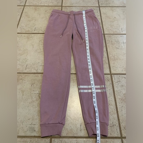 GUESS Los Angeles Mauve Joggers with Metallic Stripes - Size XS - Picture 7 of 7